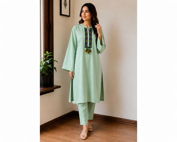 New Design Embroidered Shirt with trouser