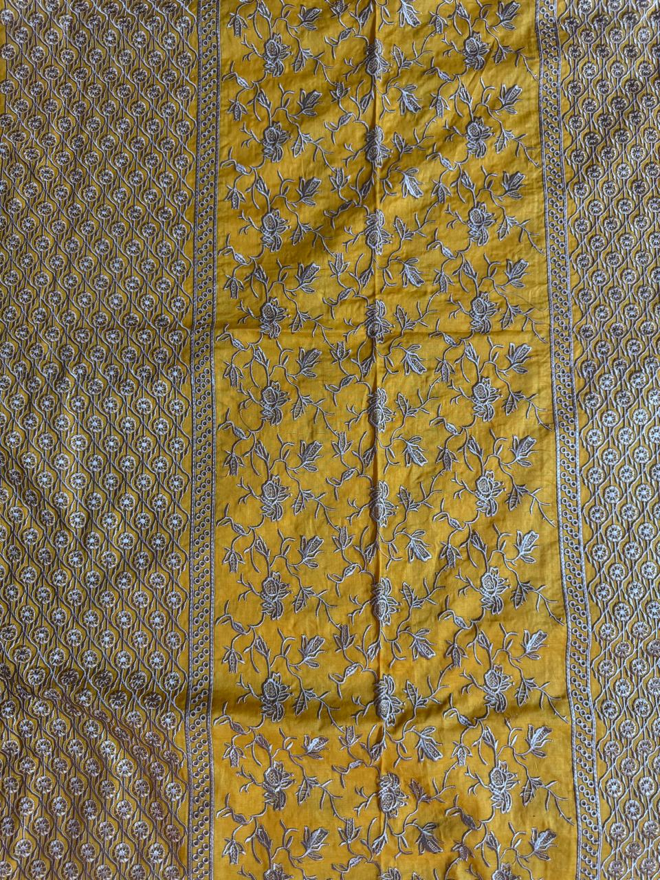 Three piece embroidered cotton